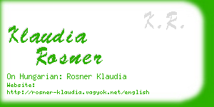 klaudia rosner business card